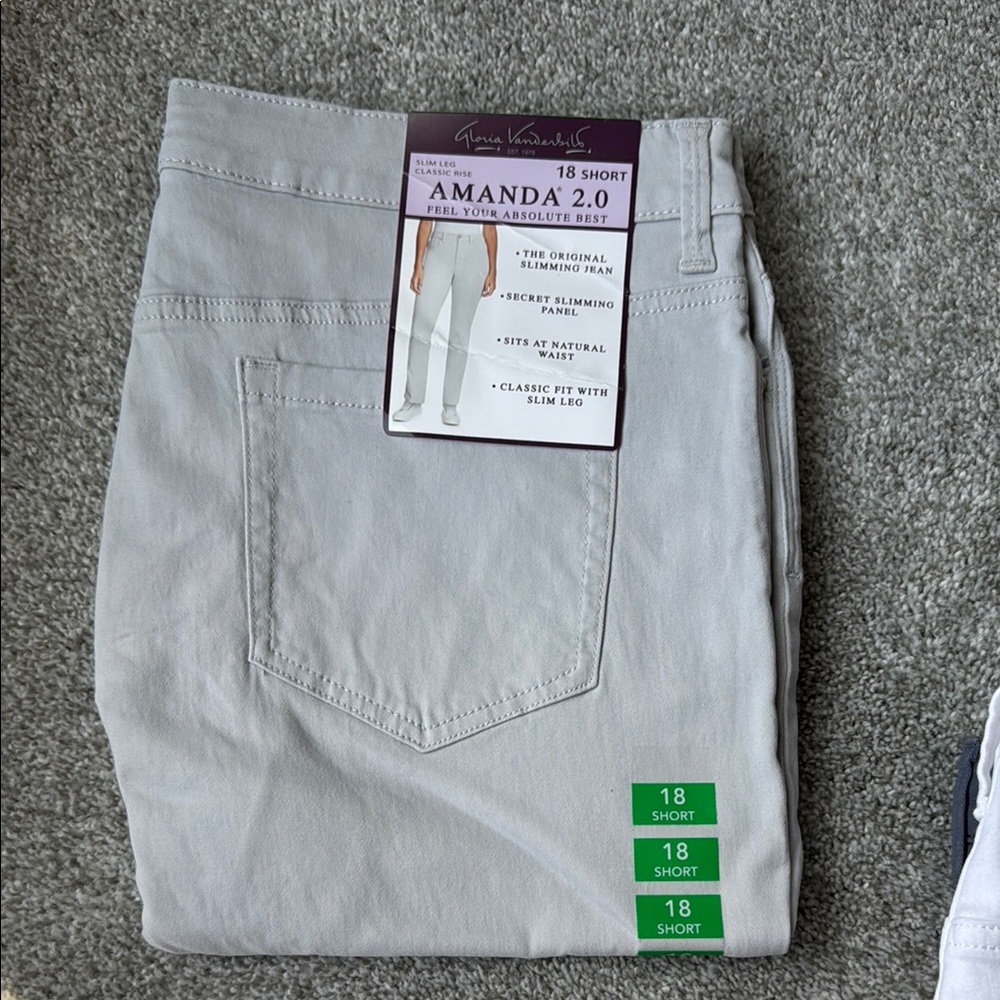 Gloria Vanderbilt Gray Straight Leg Pants